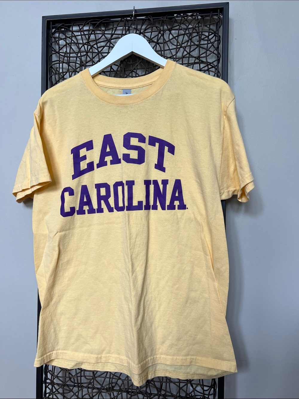 Gildan East Carolina University ECU TShirt Tee Yellow Purple Unisex L
